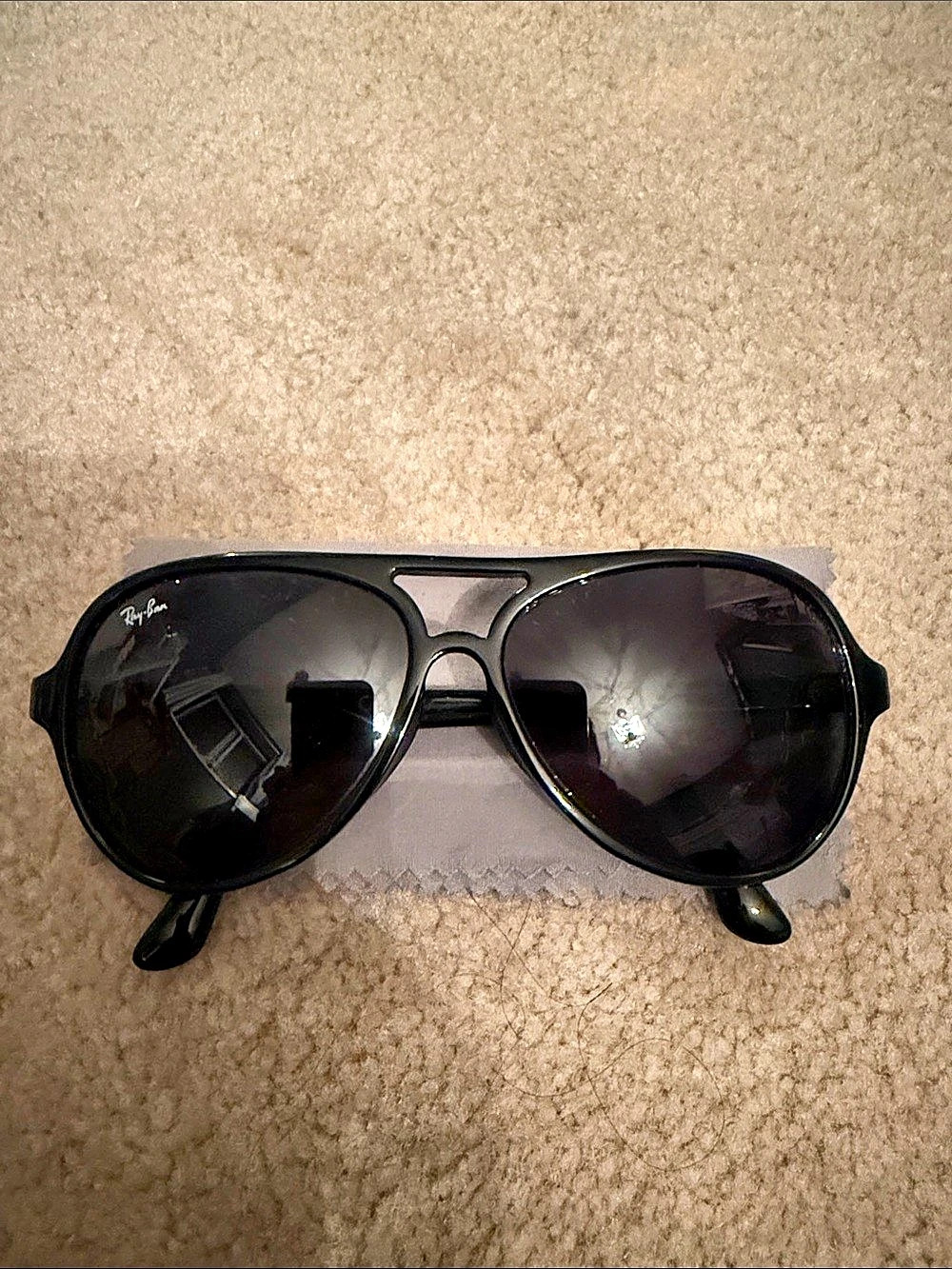 Ray-Ban Aviator Black Sunglasses Rb4125 Cats 5000 Classic Summer Capsule